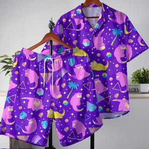 Slowpoke Hawaiian Shirt Tropical Button Up Shirt Summer Hawaiian Short Tropical Hawaii Set Slowpoke Shirt Gifts