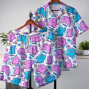 Ditto Hawaiian Shirt Tropical Hawaii Set Hawaii Button Up Shirt Summer Hawaiian Short Ditto Shirt Gifts