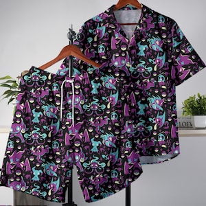 Sableye Hawaiian Shirt Tropical Button Up Shirt Summer Hawaiian Short Banette Hawaii Set Ghost Sableye Shirt Gifts