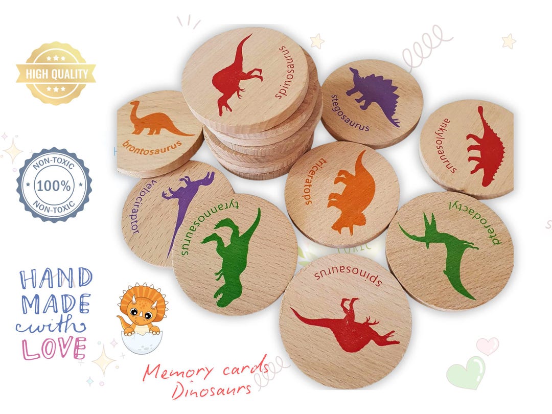 Memory Game for Kids 1+ | 16pcs Wooden Matching Game | Montessori ...