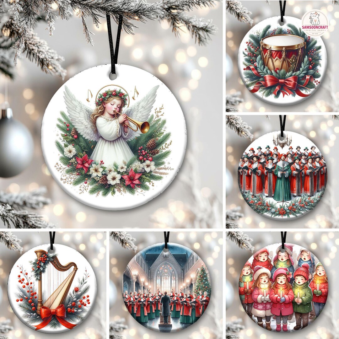 20+ Christmas Carols Ornament Png, Festive Caroling Ornament Png Bundle ...