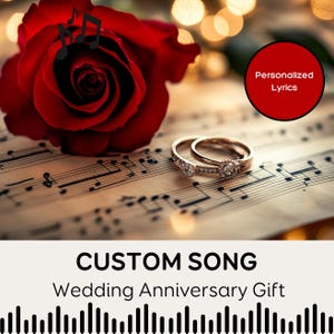 Aangepast jubileumnummer | Gepersonaliseerde huwelijksverjaardagscadeau | Originele muziek met aangepaste teksten | Oprecht | Uniek cadeau voor koppels I