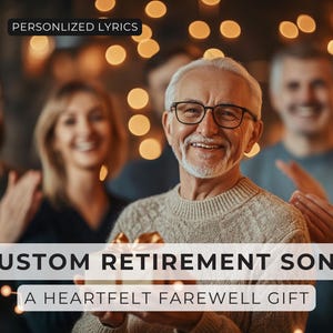 Custom Retirement Song, Personalized Farewell Gift, Unique Goodbye Song, Tribute for Coworker, Leaving Gift, Retirement Party Music