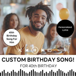 Chanson des 40 ans | Paroles personnalisées | Cadeau pour mari, père, ami | Cadeau d'anniversaire unique | Partagez votre amour avec une chanson personnalisée