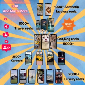 30,000+ Mega Reels Bundle | Nature & Travel Video Clips | Faceless Reels for Instagram, YouTube Shorts  TikTok Content