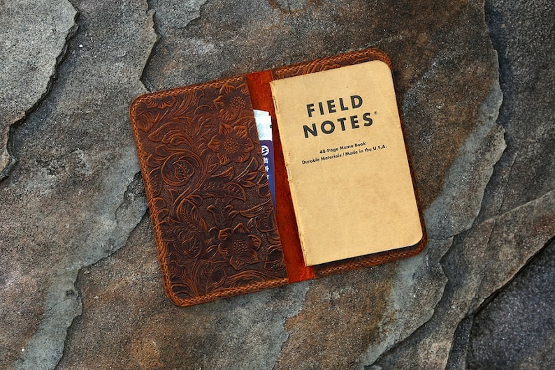 Vintage Women Real Leather Journal Cover Case for Field Notes Pocket ...