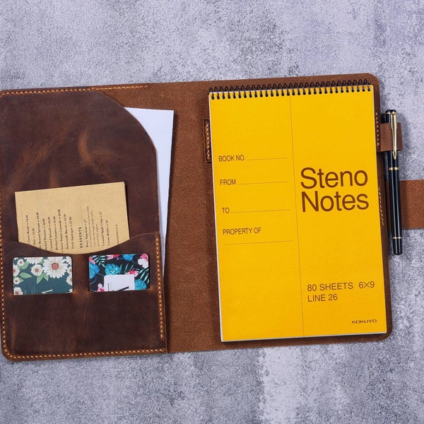 Leather Cover for Steno Etsy