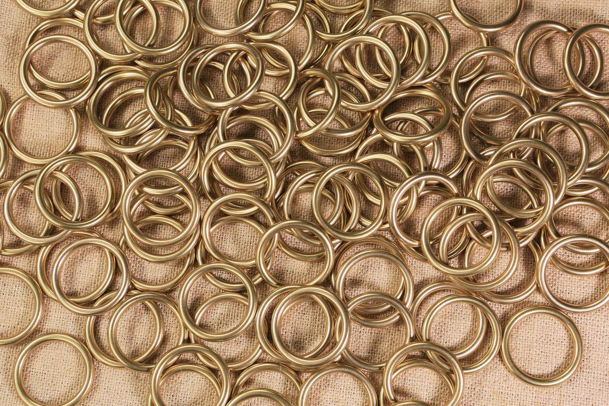 Craft County Brass O-Rings (2 inch, 5 Pack)