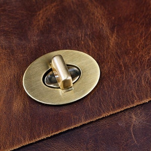 Brown distressed leather computer bag , real full grain leather laptop bags for men , slim leather document bag briefcase CB05S image 7