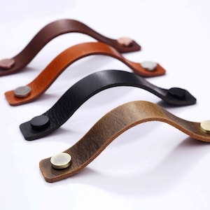 Premium full grain leather dresser handles drawer pulls furniture handles , leather dresser knobs and pulls kitchen drawer pulls Z03-LHS