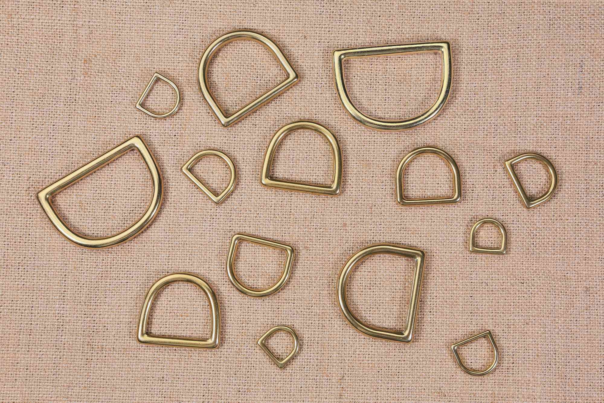 Metal 1.5 Inch Split D Rings D-ring Shiny or Dull Silver or 