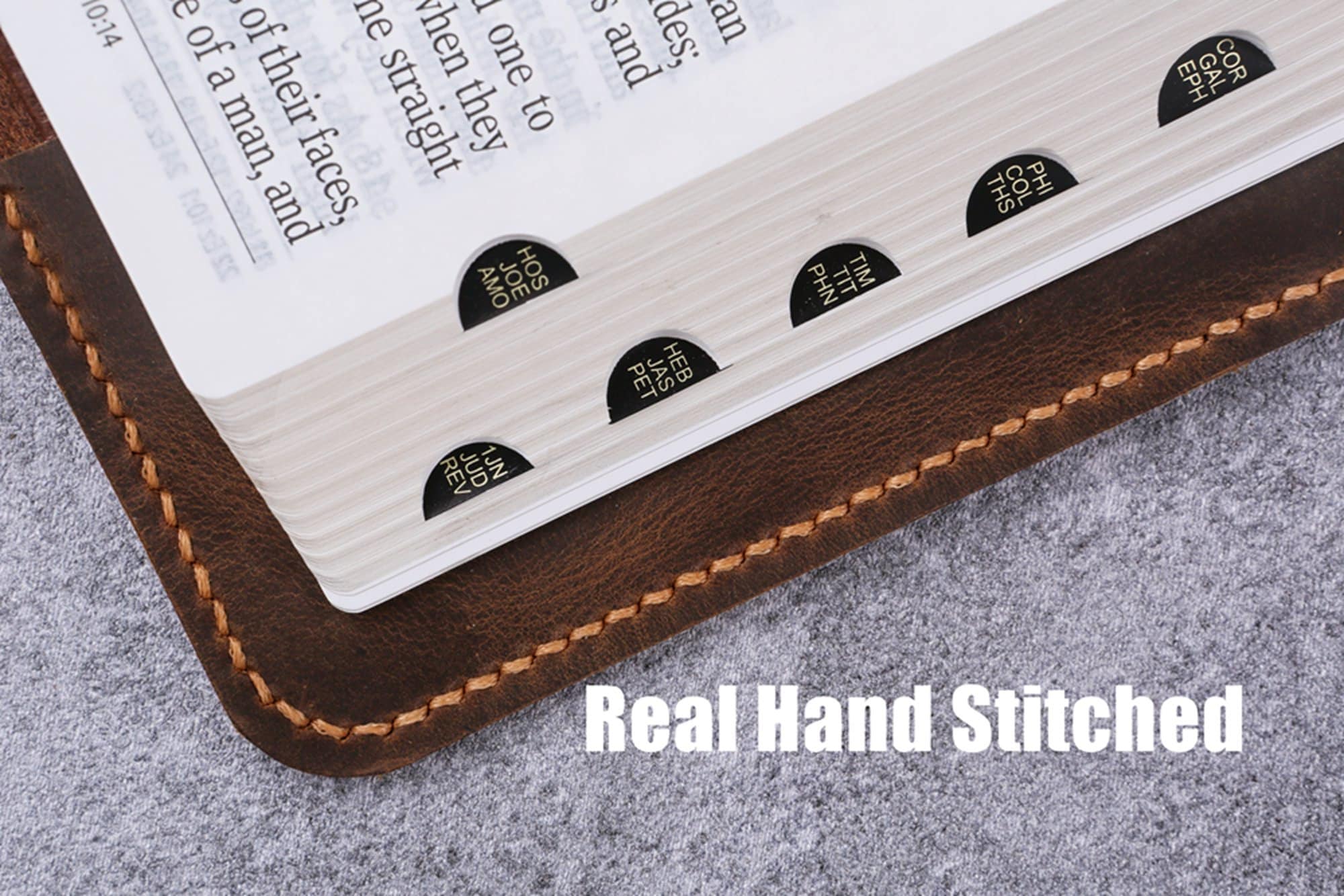 Personalized Leather cover for bible KJV , Custom leather holy bible book case cover christian gifts for men women Z04-LBBC05S
