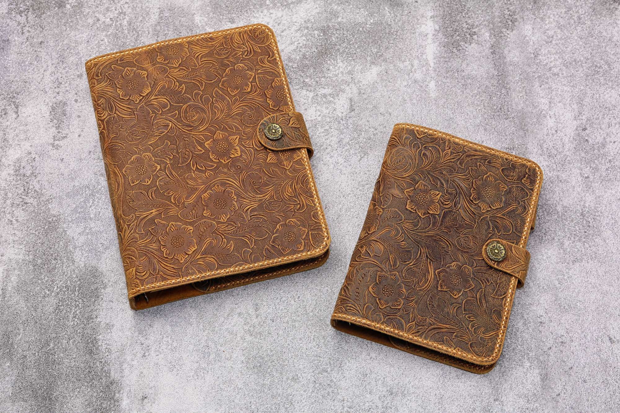 Customized Distressed Leather Moleskine Classic Cover With Pen Holder, 5x  8.25A5 Notebook Cover, Portfolio Agenda Cover ,light Brown CL-2 