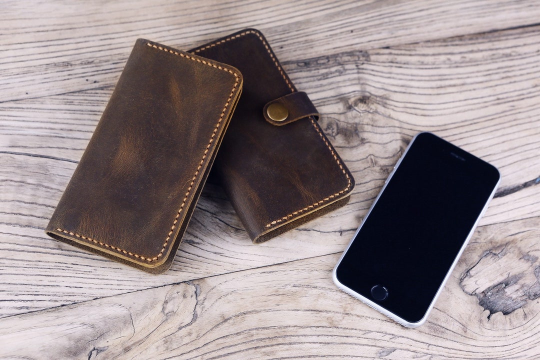 Personalized Leather iPhone SE 2020 Wallet Case / Vintage - Etsy