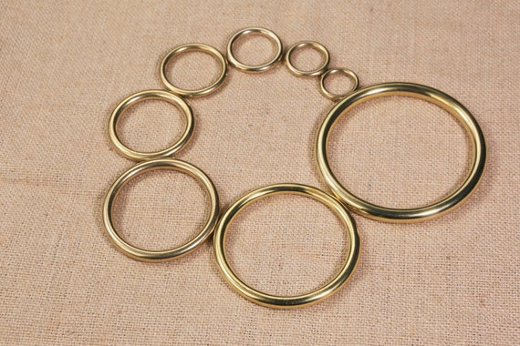 100 Count Brass Key Chain Rings Heavy Duty for Crafts, Home, Car