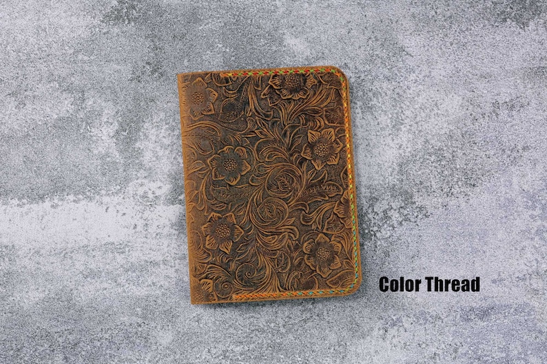 Women embossing leather kindle paperwhite 12th 11th case , Tooled leather 2024 Kindle 11th gen case cover, Kindle Oasis case W11-KD05CWP image 3
