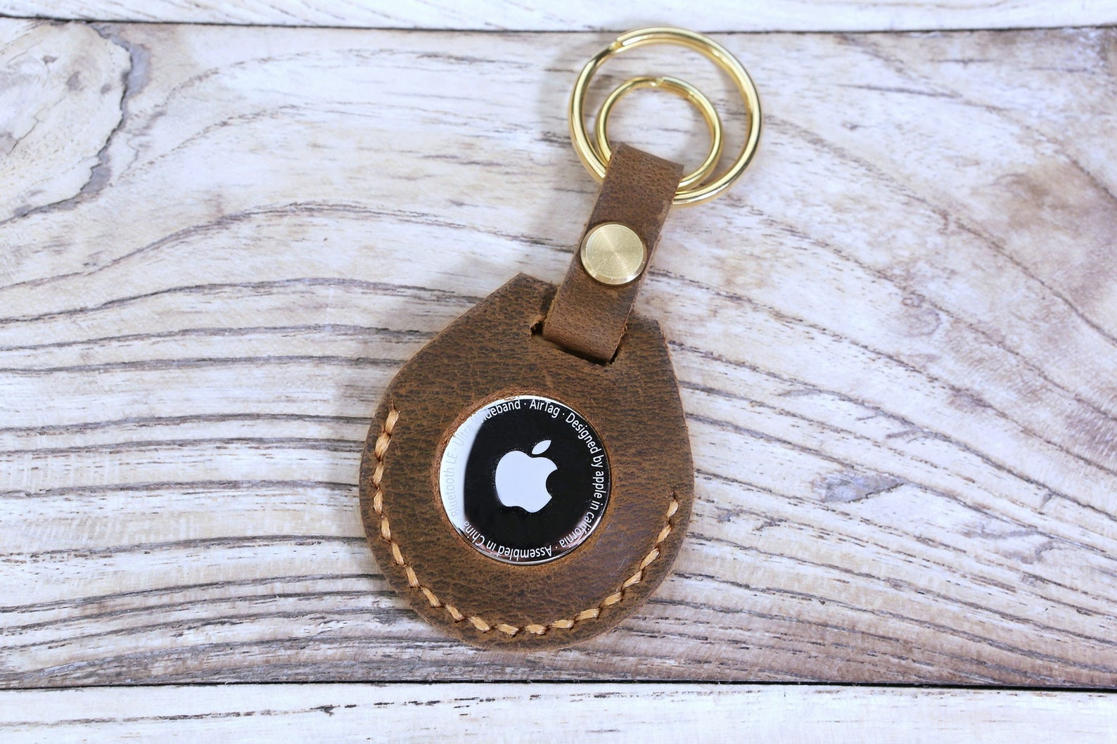 Personalized leather AirTag Keychain airtag accessories Etsy