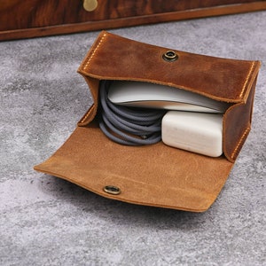 Custodia organizer per caricabatterie Magic Mouse vintage, custodia in pelle per caricabatterie Macbook, cavo e mouse V01-LCMM