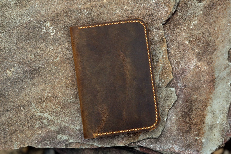 Hand Stitched Personalized Leather Passport Card Case / Etsy