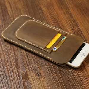 Étui pour iPhone 16 15 14 pro Plus en cuir vieilli vintage avec porte-cartes / portefeuille en cuir pour iPhone 14 13 pro max IP005SMC-W