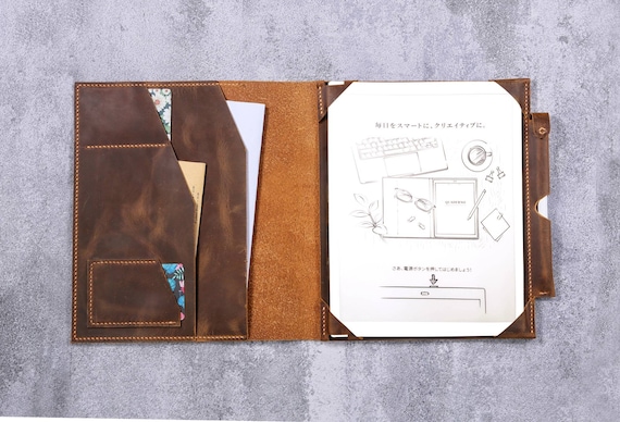 Personalized Rustic Leather Case Cover for Fujitsu QUADERNO A4 A5 