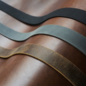 Schwarz Braun Grau Distressed Lederband , Vollrindleder Band, 4 Unzen (1,6 mm) Dicke, 39 Zoll ( 1 m) lang LSX120O