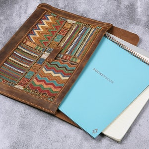 Porte-documents en cuir fait main, classeur et porte-documents en cuir rustique véritable, porte-documents format lettre A4 W05-LMCXG