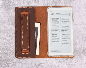 Personalized Leather book cover case for Viwoods AI Paper reader T02-LVBC