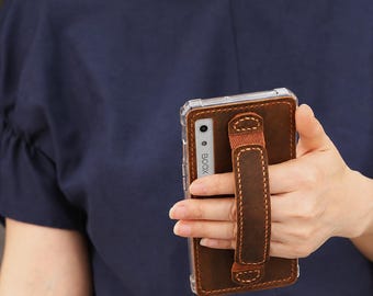 BOOX Palma Leather Case Sleeve, Handmade Full Grain Leather Case with Hand Strap for Onyx BOOX Palma 2 Pro T05-LBPCS