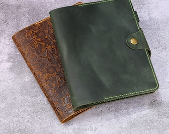 2026 Handmade Leather Planner Set – Customizable Genuine Leather Folio with Floral A5 Planner, Perfect Gift U12-2026PF