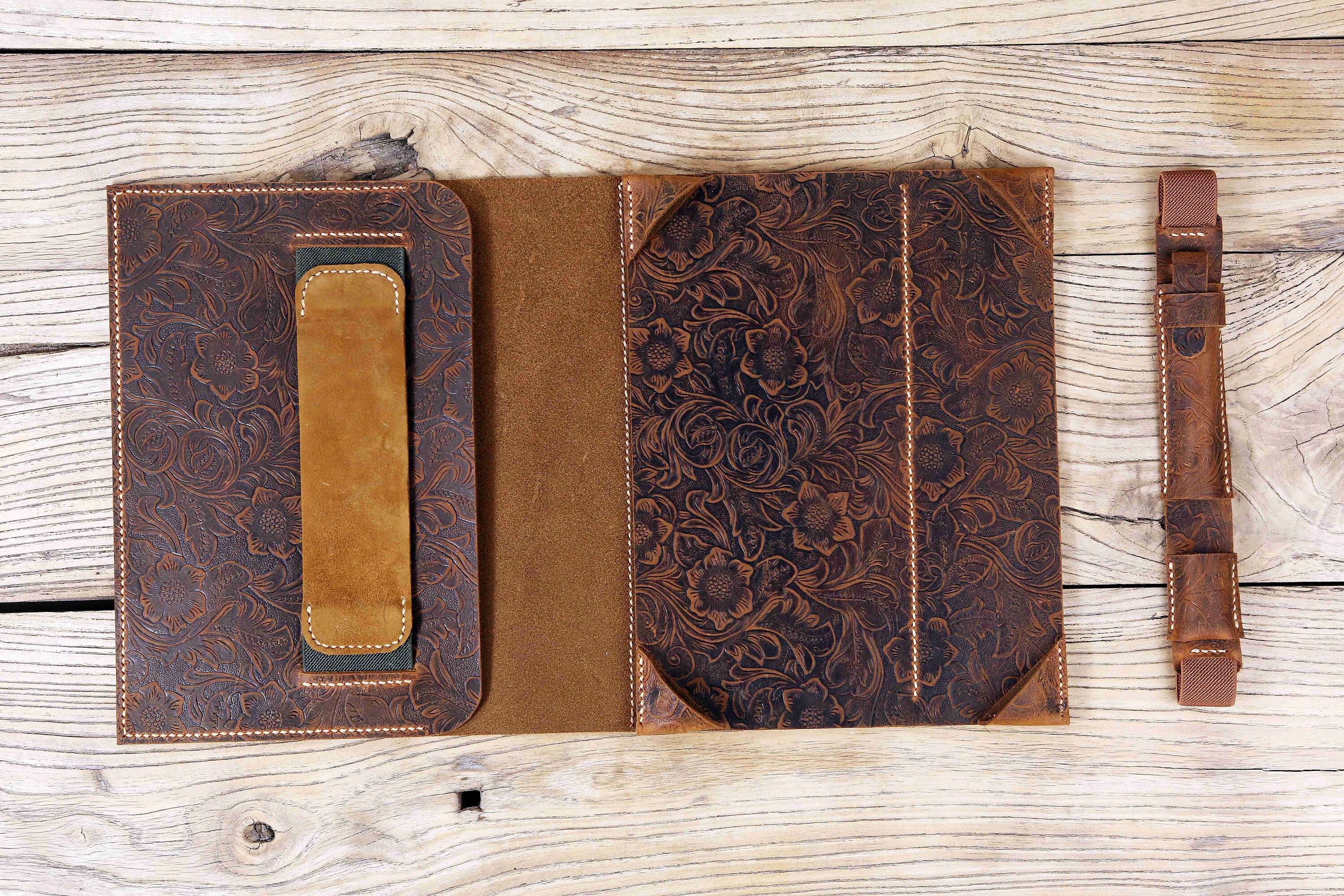 Tooled leather remarkable 2 tablet case all embossing Etsy