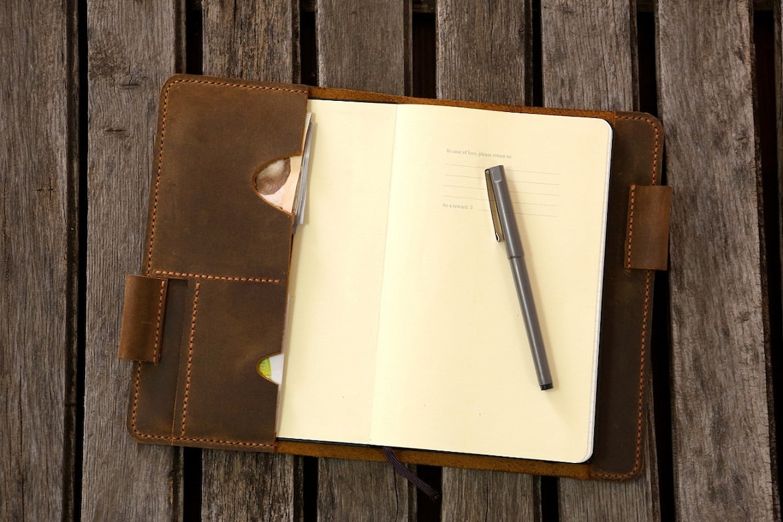 Larger Moleskine Leather Cover / Moleskine Classic Notebook Etsy UK