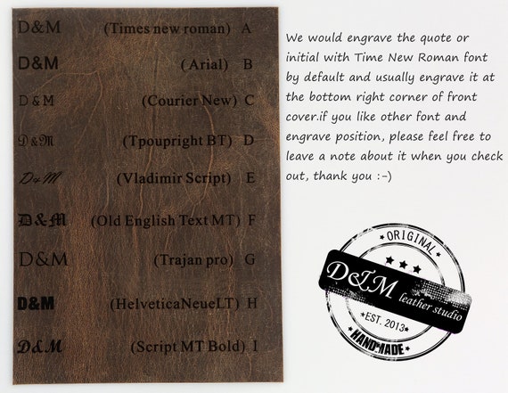 Leather Engraving Service , Leather Embossing Service