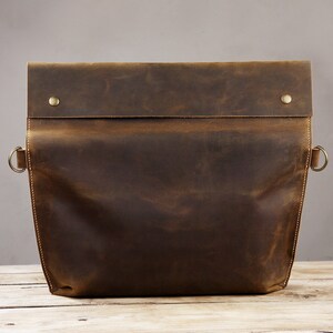 Vintage Brown Leather Bag for Men Rustic Leather Mens - Etsy