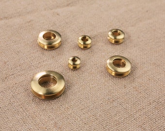 4 PCS solid brass eyelet screws grommets metal grommets for leather bag craft bag loop handle connector rings H23-BES