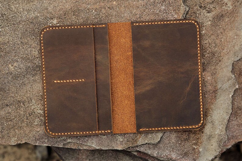 Hand Stitched Personalized Leather Passport Card Case / Etsy