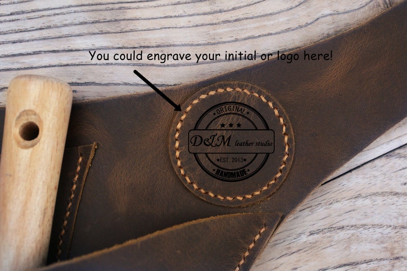Personalized Leather Garden Tool Belt Distressed Leather Etsy
