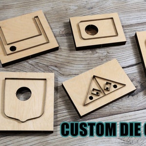 Custom leather cutting dies , Steel Die for cutting leather , custom die cut , Steel Rule Die , Craft cutters and embossers - X09-LCD