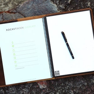 Personalized Leather Cover Folio Folder for Rocketbook Everlast ...