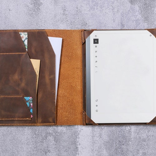 Personalized Leather Folio Case With Pen Holder for Remarkable 2