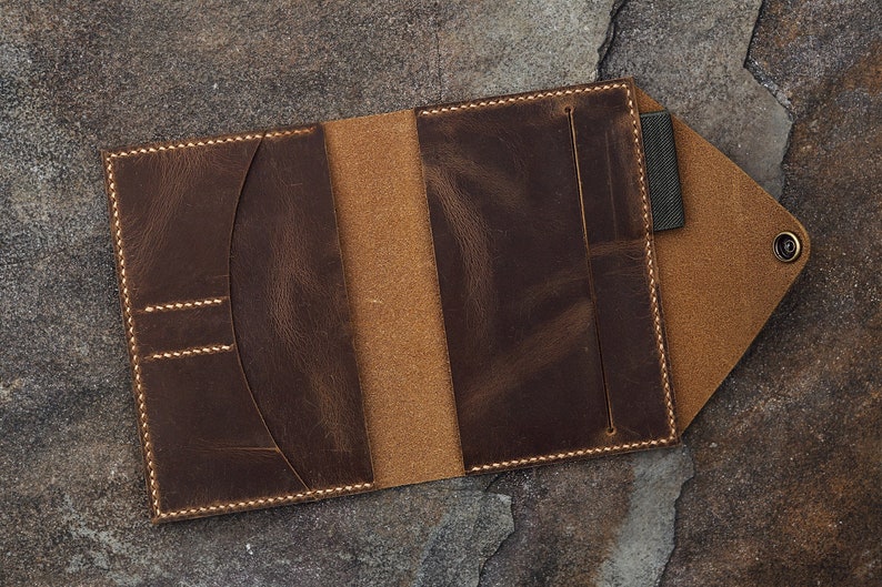 Leather Moleskine Wallet Leather Moleskine Pocket Cover for Etsy