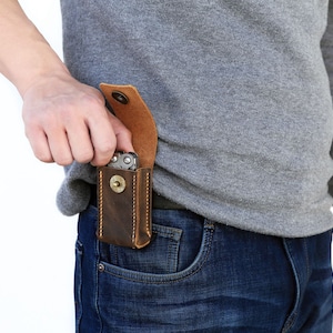 Personalized leather leatherman SURGE WAVE sheath , rustic real leather leatherman belt holster case pouch  X04-L05LMH