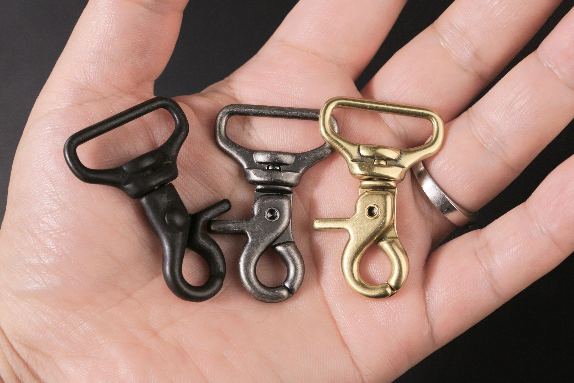 Swivel Trigger Snap Hooks Quality Metal Clips Lobster Clasp 1-7/8 Long 4  Pack SC07 