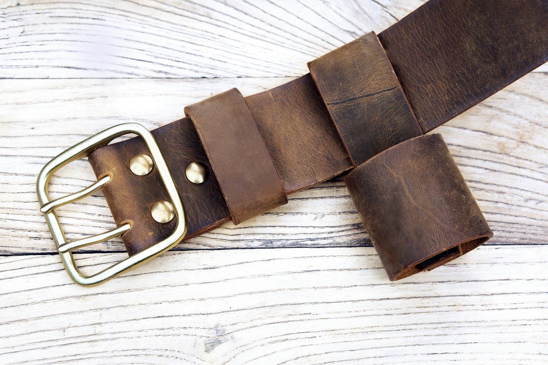 Distressed Leather Tool Belt Holster , Heavy Duty Full Grain Leather