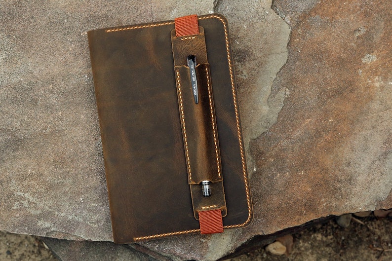 Personalized leather cover for large moleskine notebook Etsy