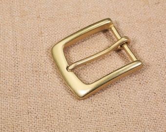 Heavy duty gold solid brass belt buckle , 1.5 inch 38mm single prong belt buckle , 60mm double prong pin square belt buckle H08-BXXB