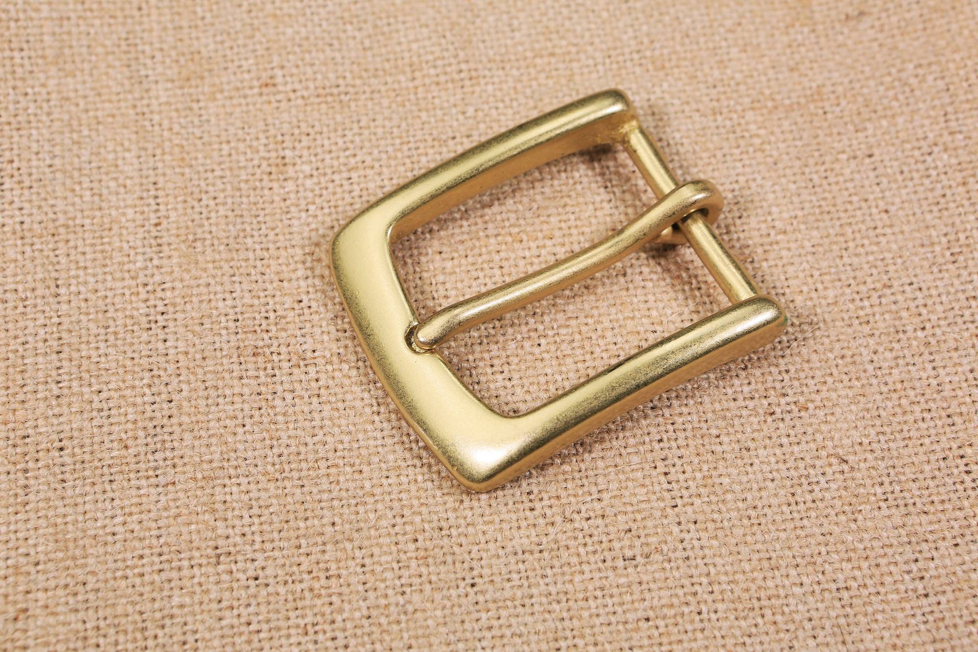 Heavy Duty Gold Solid Brass Belt Buckle , 1.5 Inch 38mm Single