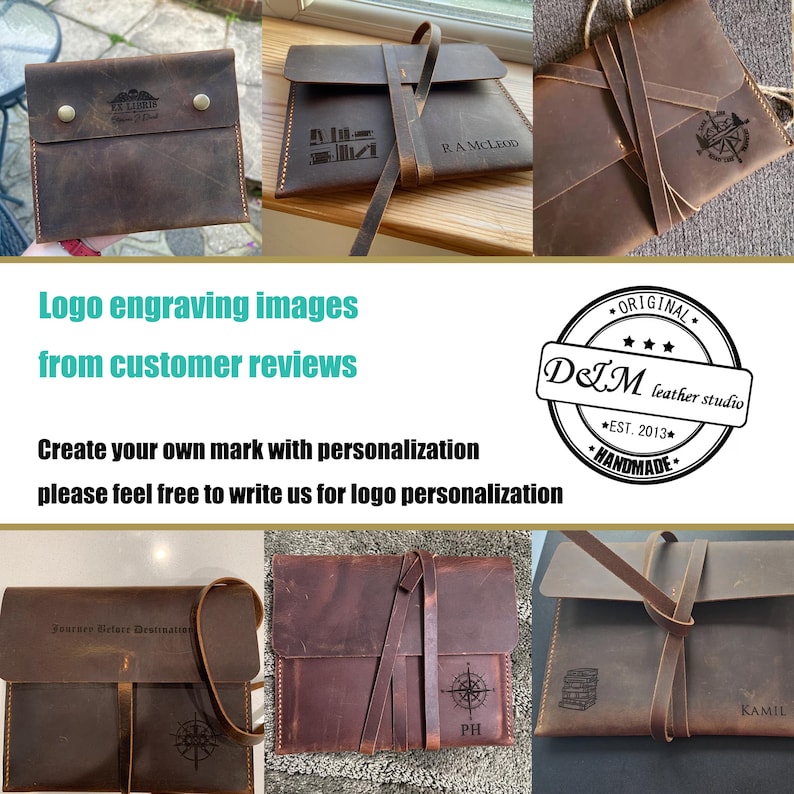 Personalized distressed leather case cover for Kindle Paperwhite 12th 11th gen, Simple leather new Kindle 11th 10th sleeve KDX05S-S image 8