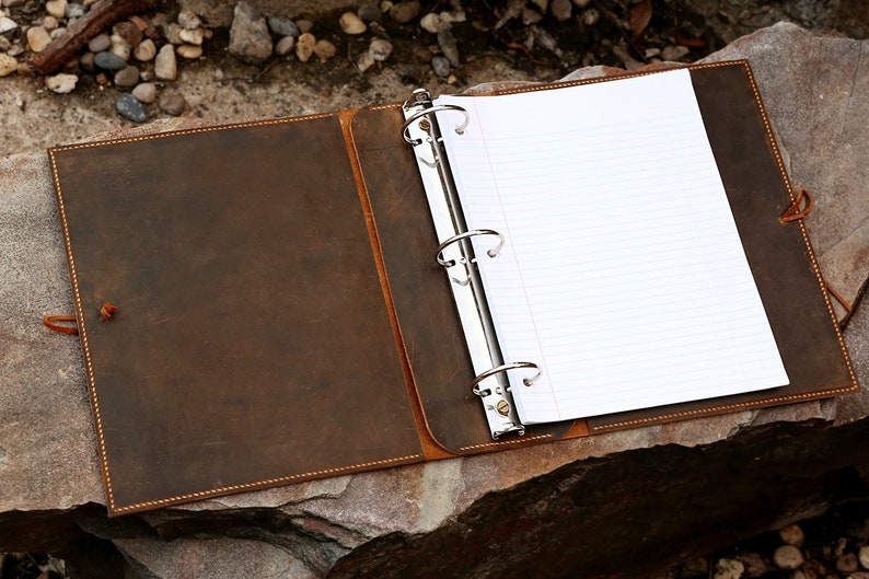 Leather 2 Inch 3 Ring Presentation Binder Portfolio Organizer Etsy