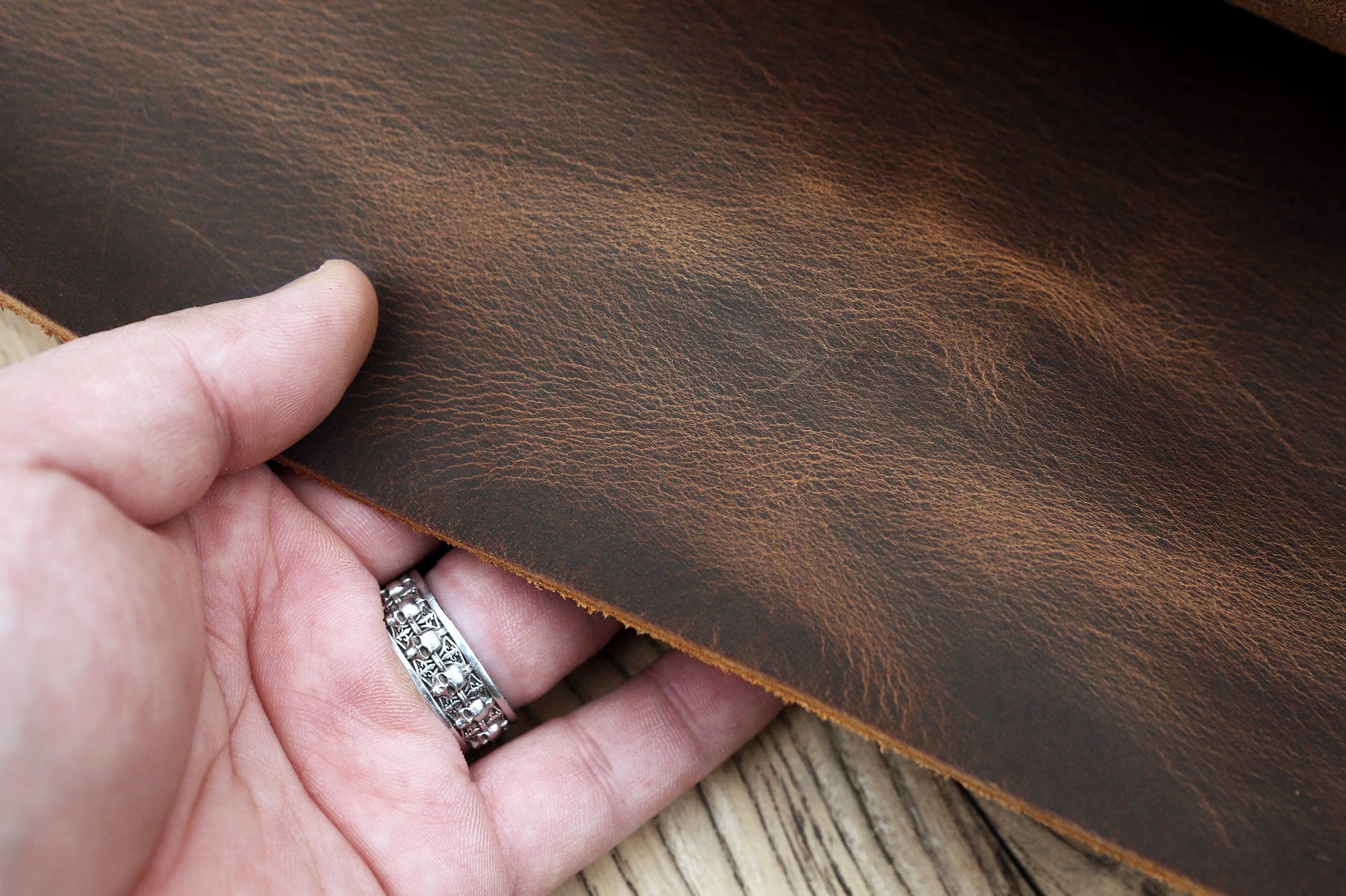 Vintage Rustic Full Grain Oil Tanned Leather Sheets Scrap Etsy Australia